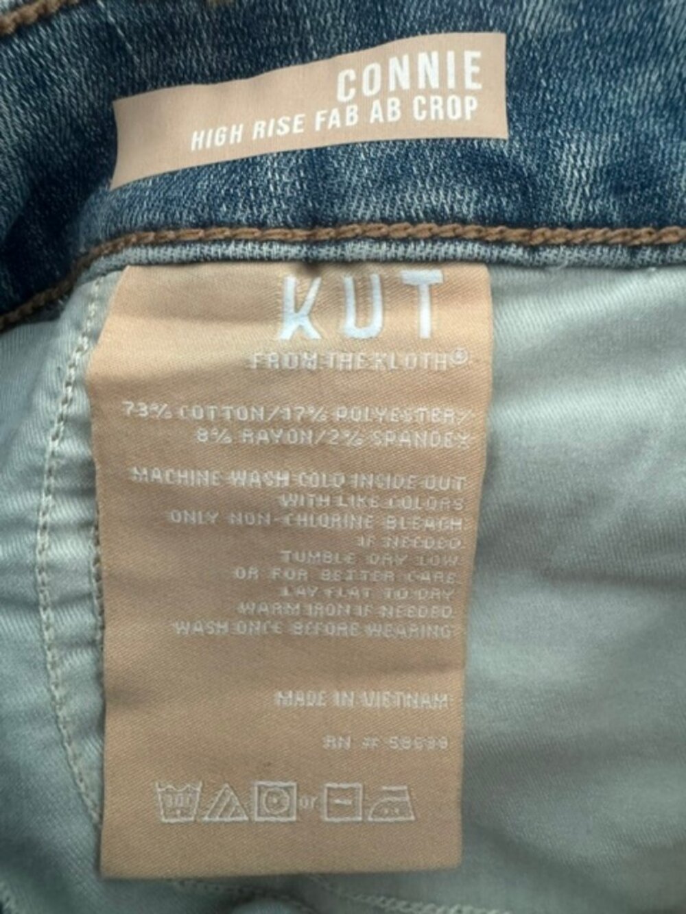 NWT Kut from the Kloth Connie High Rise Crop, Size 14 - Picture 3 of 8